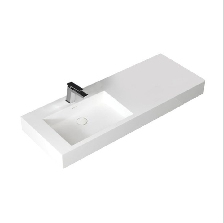 Umyvadlo StoneArt LP4512L z minerálního kamene bílé 120×48 matné