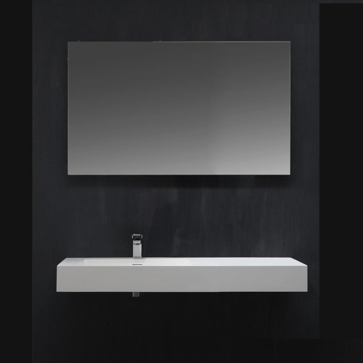 Umyvadlo StoneArt LP4512L z minerálního kamene bílé 120×48 matné