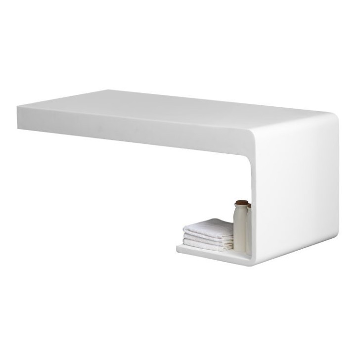 Umyvadlo StoneArt z minerálního kamene LQ610-1 bílé 100×40 matné