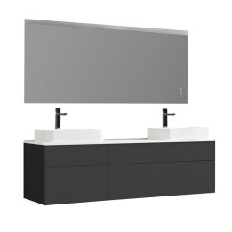 Koupelnový nábytek – set StoneArt Venice VE-1800pro-5 tmavě šedý 180×52