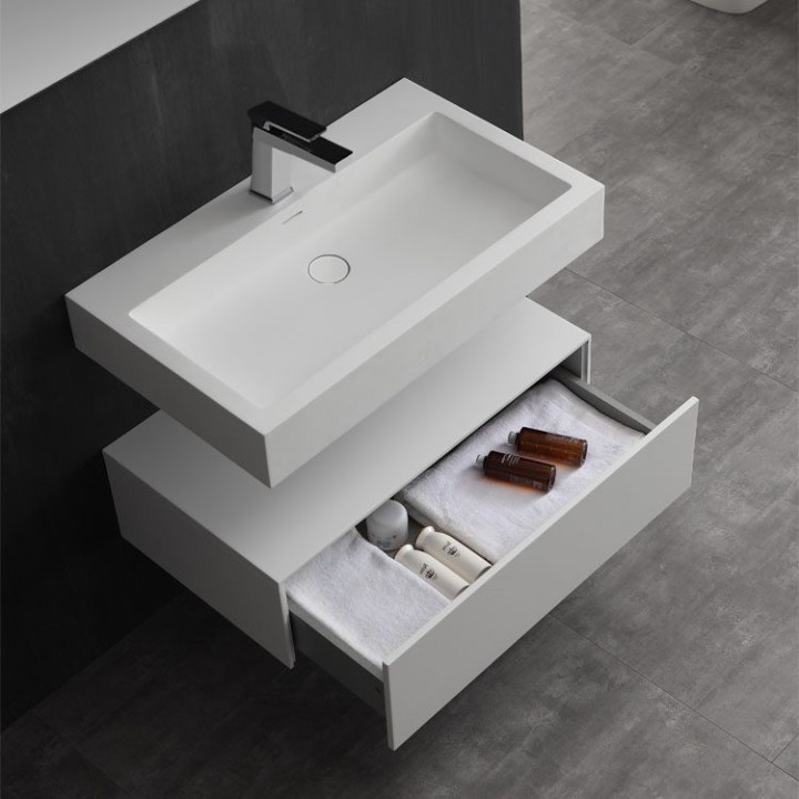 Koupelnový nábytek – set StoneArt LP4508 bílý 80×48 lesklý