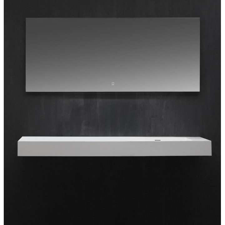Umyvadlo StoneArt LP4516-0R z minerálního kamene bílé 160×48 lesklé