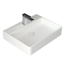 Umyvadlo StoneArt LP6206 z minerálního kamene bílé 60×46 matné