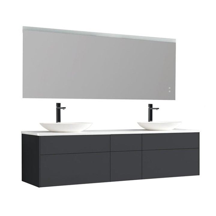 Koupelnový nábytek – set StoneArt Venice VE-2000pro-3 tmavě šedý 200×52