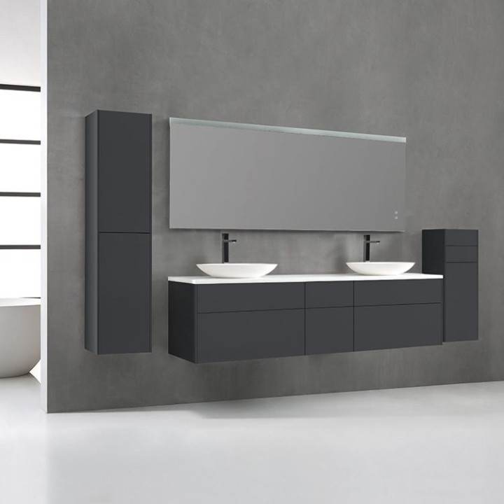 Koupelnový nábytek – set StoneArt Venice VE-2000pro-3 tmavě šedý 200×52