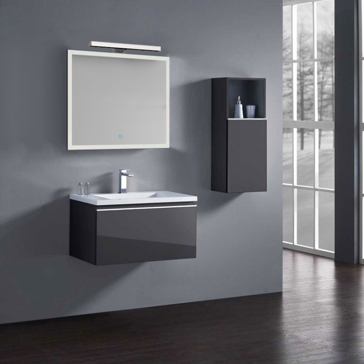 Koupelnový nábytek – set StoneArt Milano ME-0800 tmavě šedý 80×45