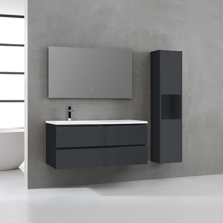 Koupelnový nábytek – set StoneArt Monte Carlo MC-1210 tmavě šedý 120×52 levé provedení