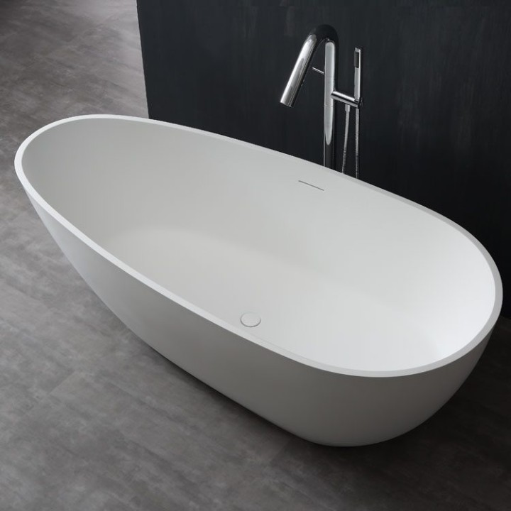 Volně stojící vana StoneArt BS-505 bílá 171×85 lesklá