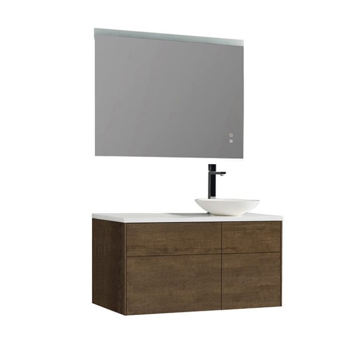 Koupelnový nábytek – set StoneArt Venice VE-1010pro-4 dubový tmavý 100×52 pravé provedení