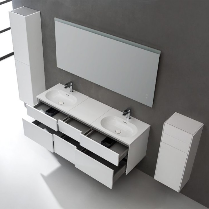 Koupelnový nábytek – set StoneArt Venice VE-1610-I tmavě šedý 160×52
