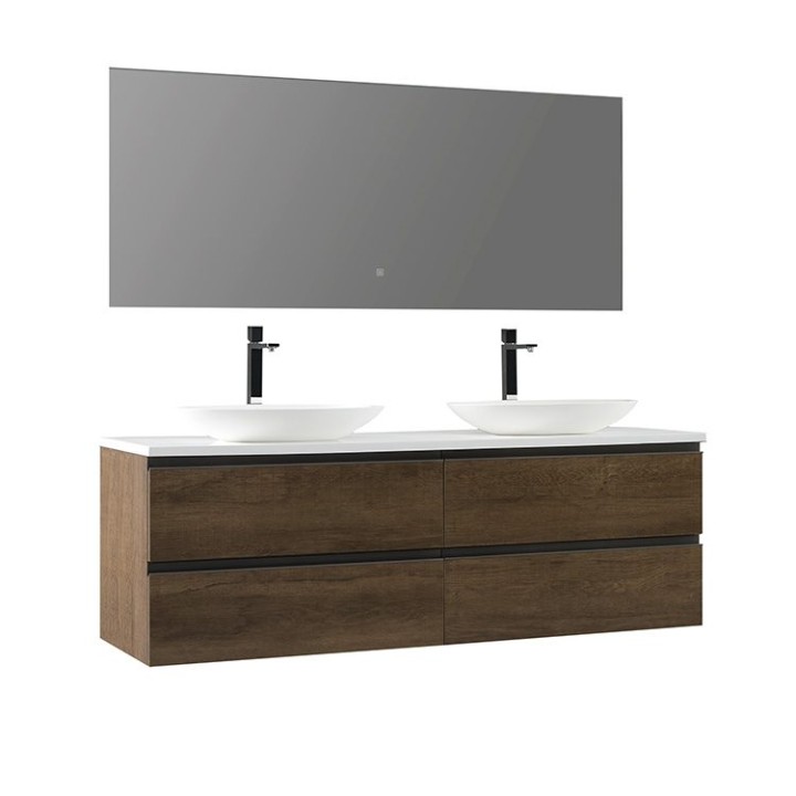 Koupelnový nábytek – set StoneArt Monte Carlo MC-1600pro-3 dubový tmavý 160×52