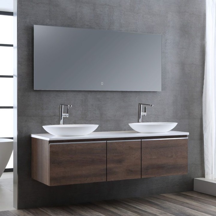 Koupelnový nábytek – set StoneArt Milano ME-1600pro-3 dubový tmavý 160×45