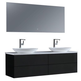 Koupelnový nábytek – set StoneArt Brugge BU-1601pro-3 tmavě šedý 160×50
