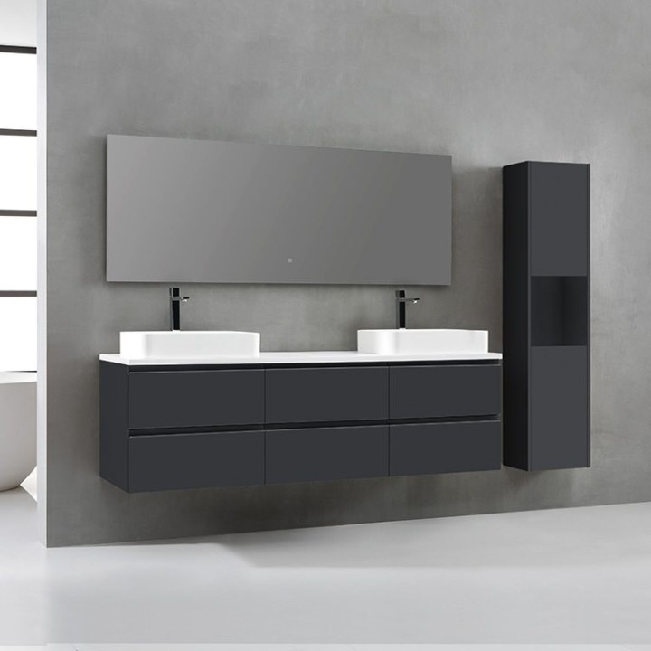 Koupelnová skříňka StoneArt Monte Carlo MC-1800pro-5 tmavě šedá 180×52