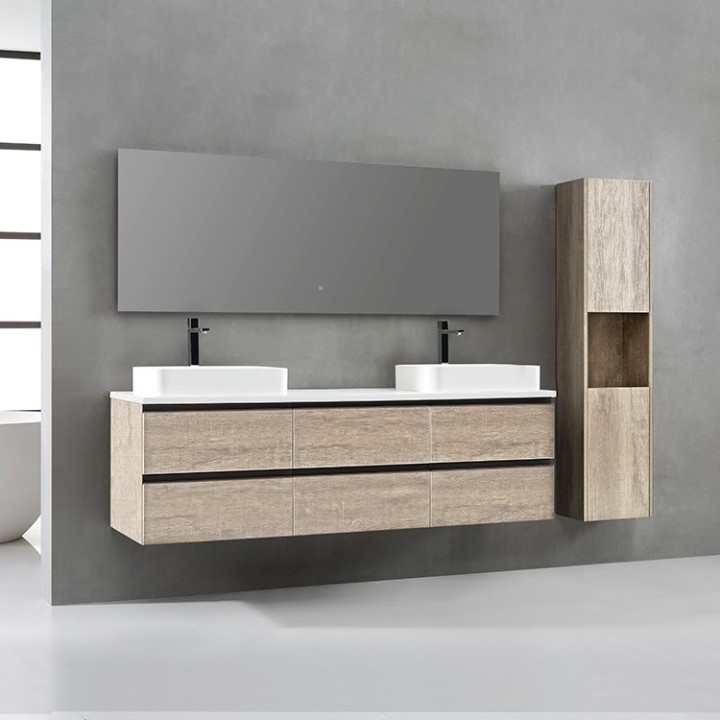 Koupelnová skříňka StoneArt Monte Carlo MC-1800pro-5 dubová světlá 180×52