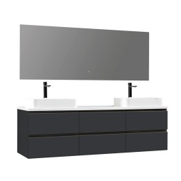 Koupelnový nábytek – set StoneArt Monte Carlo MC-1800pro-5 tmavě šedý 180×52