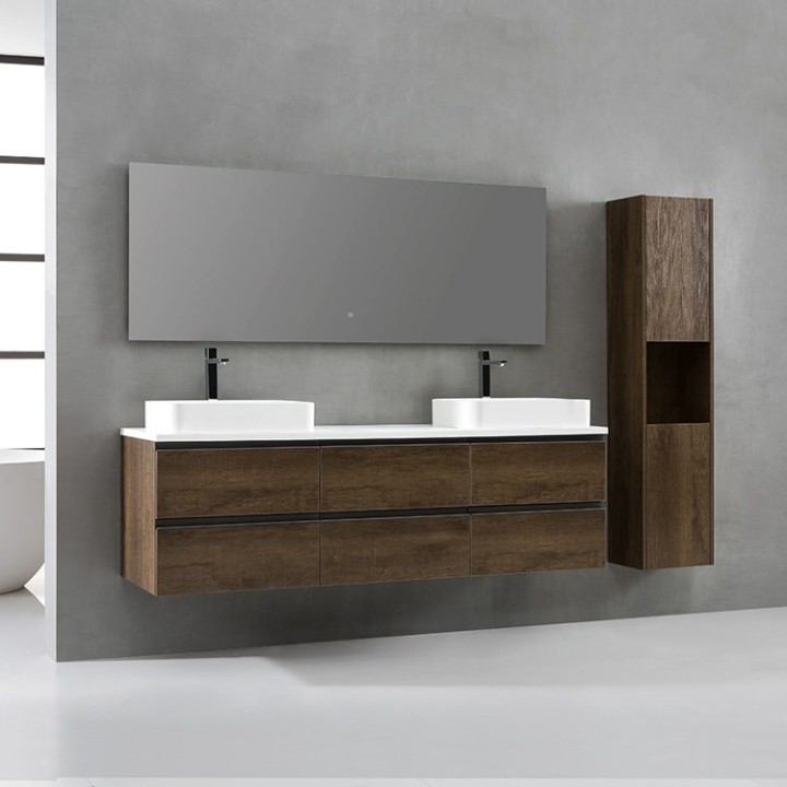 Koupelnový nábytek – set StoneArt Monte Carlo MC-1800pro-5 dubový tmavý 180×52