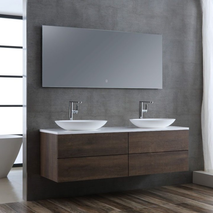 Koupelnová skříňka StoneArt Brugge BU-1601pro-3 dubová tmavá 160×50