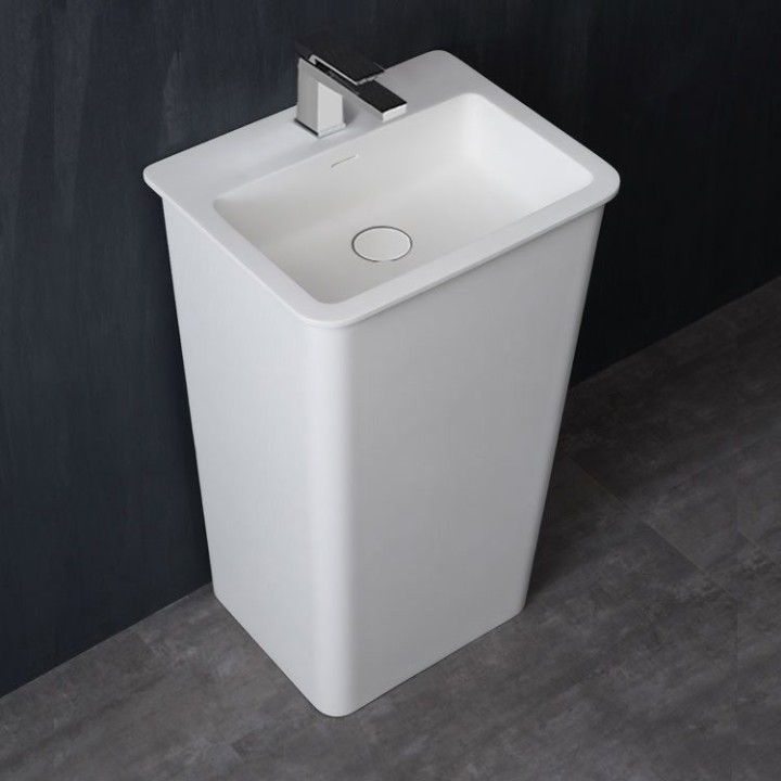 Volně stojící umyvadlo StoneArt LZ502 bílé 51×43 matné