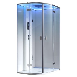 Parní sprchový box EAGO AWT LD209F15 bílý 100×100