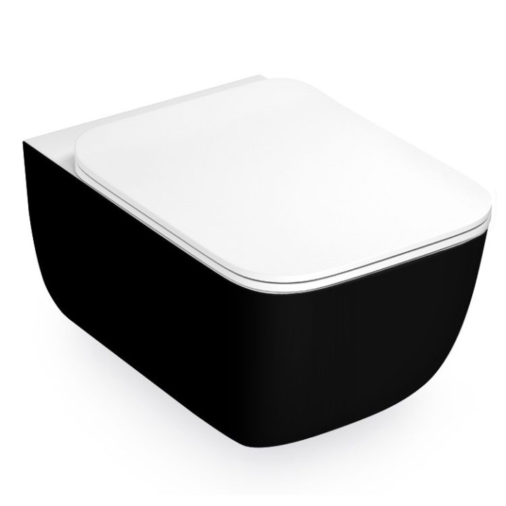 Závěsné WC StoneArt -WC TMS-510P černobílé 52×37 matné