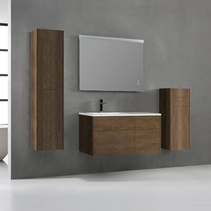 Koupelnová skříňka StoneArt Venice VE-1010-II dubová tmavá 100×52 levé provedení