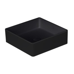 Umyvadlo StoneArt LC110 z minerálního kamene černé 40×40 matné