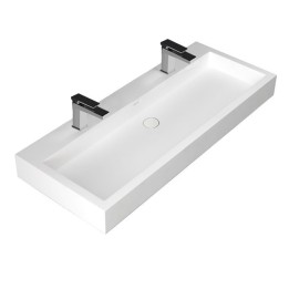 Umyvadlo StoneArt LP4512-1 z minerálního kamene bílé 120×48 lesklé