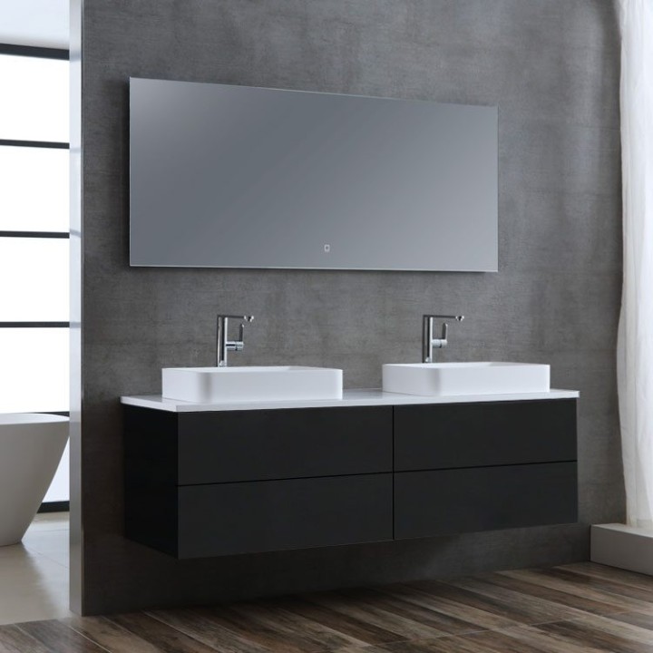 Koupelnový nábytek – set StoneArt Brugge BU-1601pro-5 tmavě šedý 160×50
