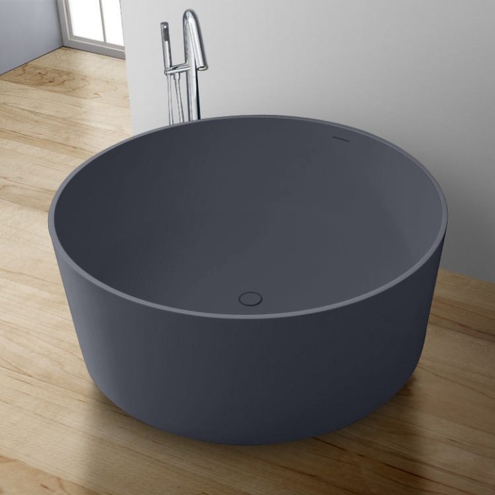 Volně stojící vana StoneArt BS-507 betonově šedá 150×150 matná