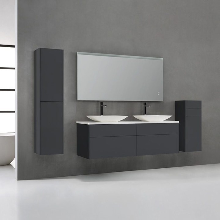 Koupelnový nábytek – set StoneArt Venice VE-1600pro-1 tmavě šedý 160×52
