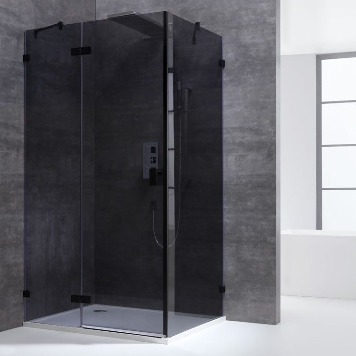 Sprchový kout EAGO AWT LAS1500-B černý 150×90 levé provedení
