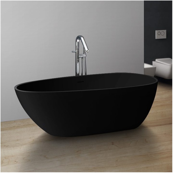 Volně stojící vana StoneArt BS-525 černá 185×83 matná