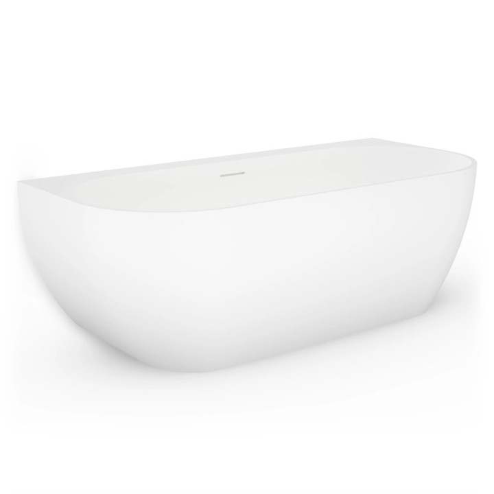 Basento polovolně stojící vana | 170×80 cm solid surface matná bílá