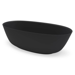 Sarezzo volně stojící vana | 170×80 cm solid surface matná černá