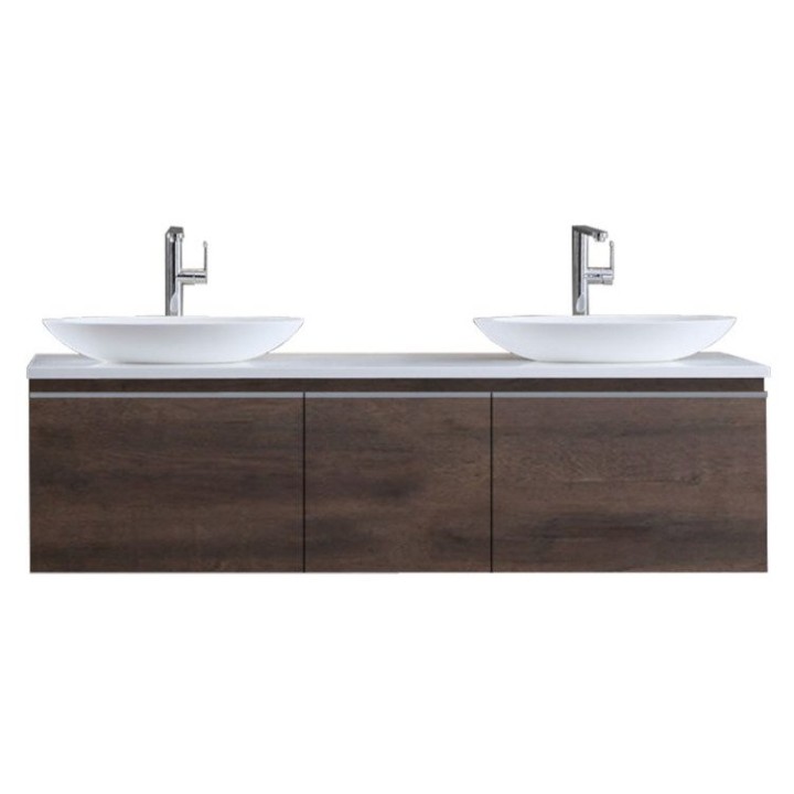 Koupelnová skříňka StoneArt Milano ME-1600pro-3 dubová tmavá 160×45
