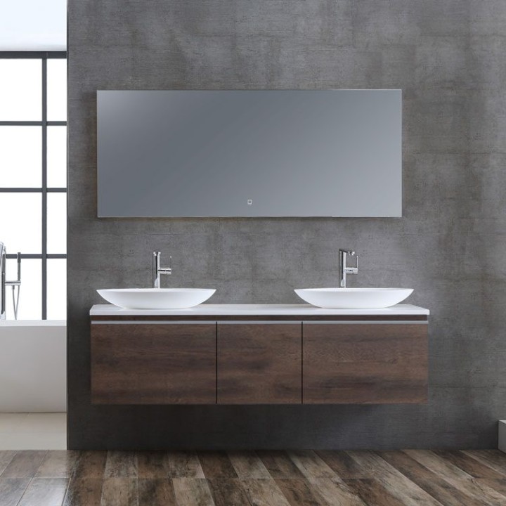Koupelnová skříňka StoneArt Milano ME-1600pro-3 dubová tmavá 160×45