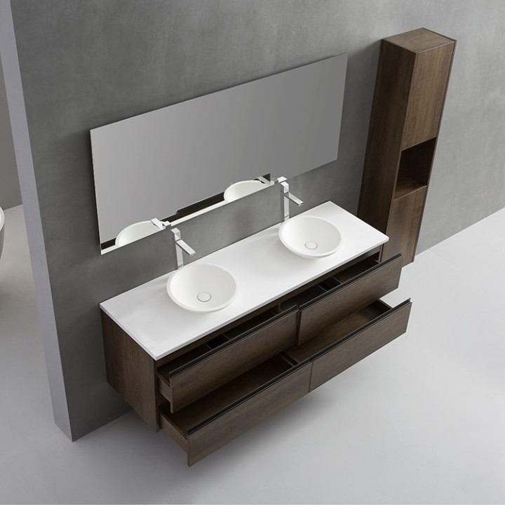 Koupelnová skříňka StoneArt Monte Carlo MC-1600pro-4 dubová tmavá 160×