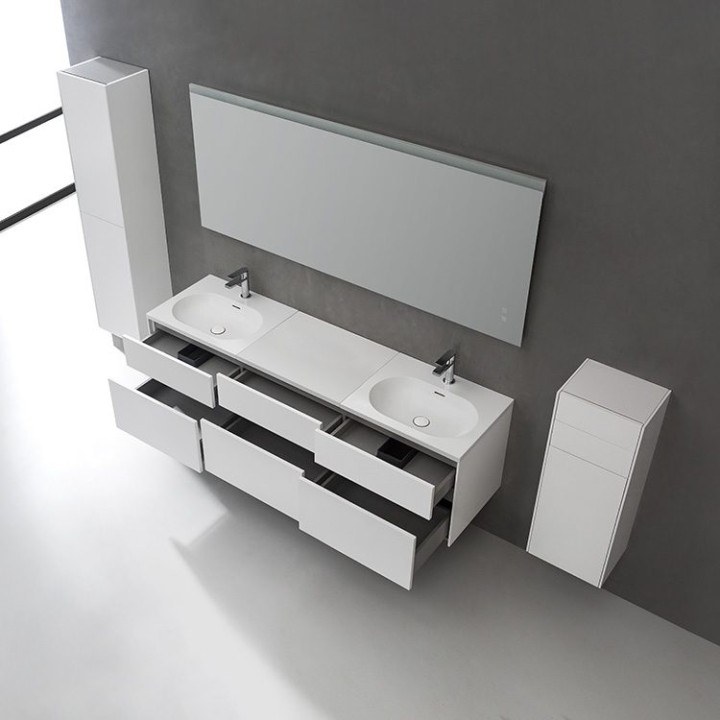 Koupelnový nábytek – set StoneArt Venice VE-1800-I tmavě šedý 180×52