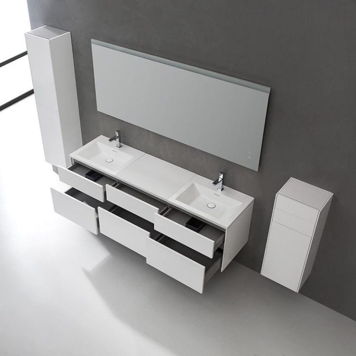 Koupelnový nábytek – set StoneArt Venice VE-1800-II dubový tmavý 180×5