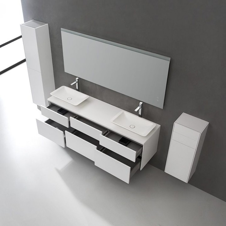 Koupelnový nábytek – set StoneArt Venice VE-1800pro-1 tmavě šedý 180×5