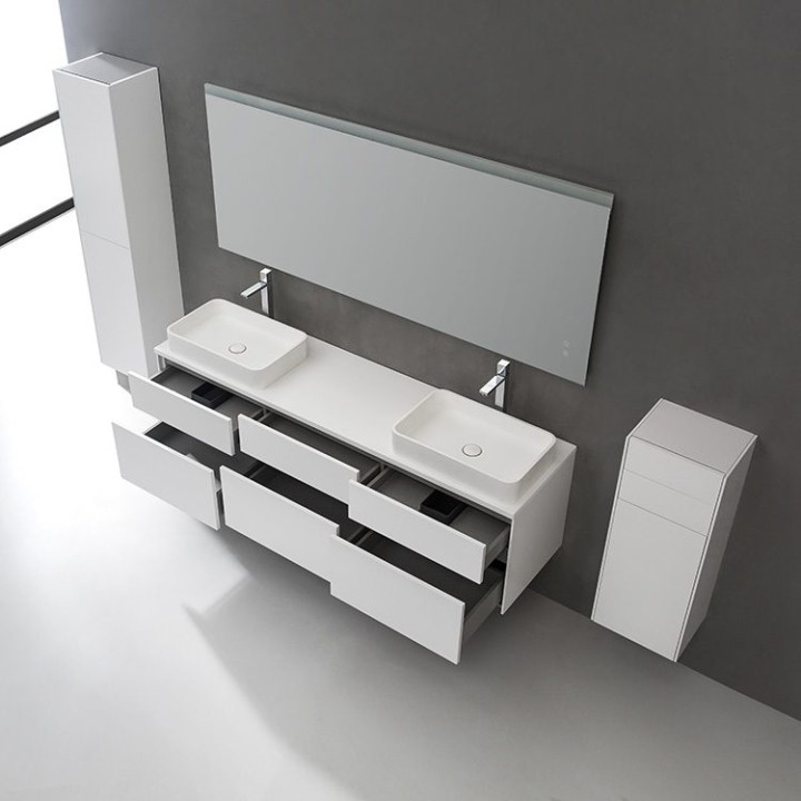Koupelnový nábytek – set StoneArt Venice VE-1800pro-5 tmavě šedý 180×5