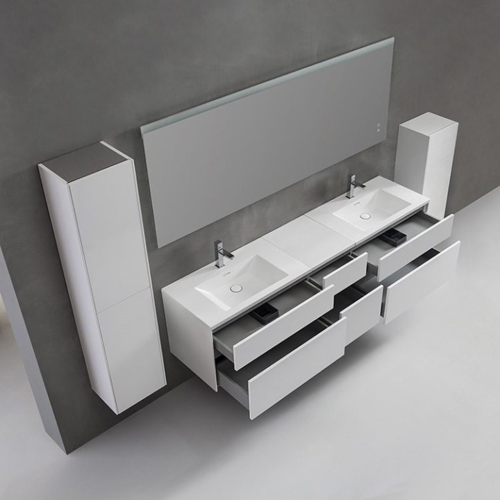 Koupelnový nábytek – set StoneArt Venice VE-2000-II tmavě šedý 200×52