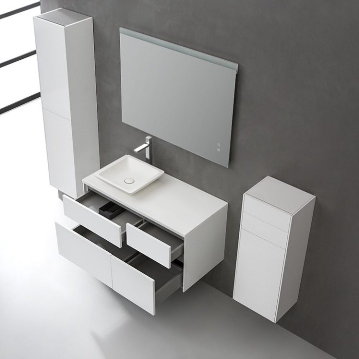 Koupelnová skříňka StoneArt Venice VE-1010pro-2 bílá 100×52 levé prove