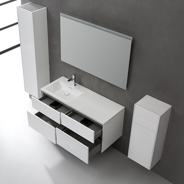 Koupelnová skříňka StoneArt Venice VE-1210-II dubová tmavá 120×52 levé