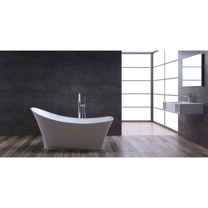 Volně stojící vana StoneArt BS-501 bílá 165×74 matná