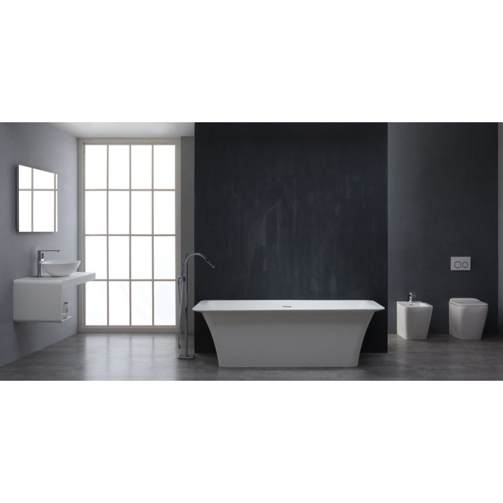 Volně stojící vana StoneArt BS-502 bílá 179×80 matná