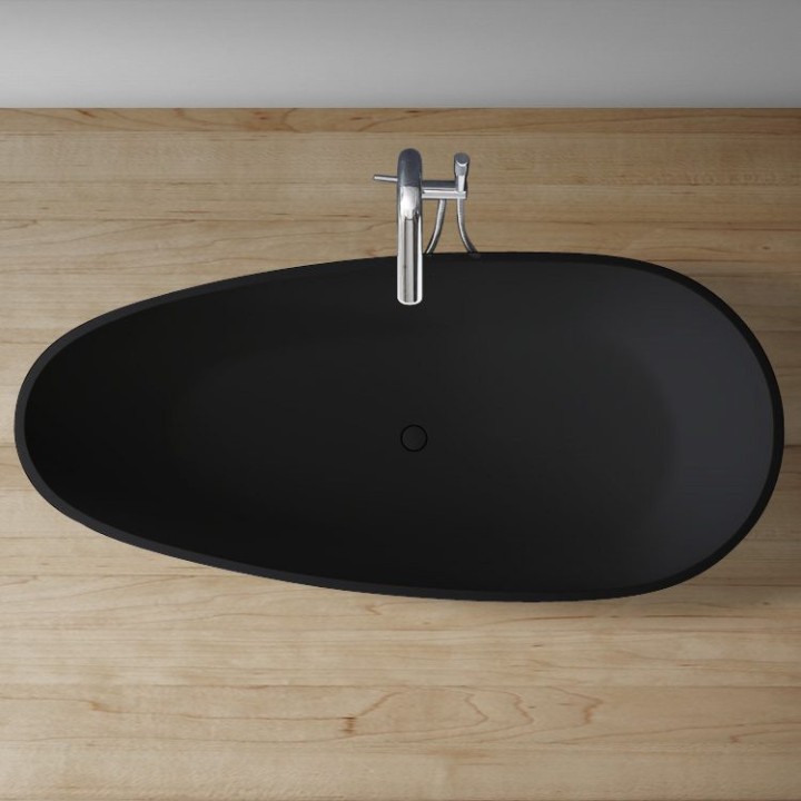 Volně stojící vana StoneArt BS-505 černá 171×85 matná