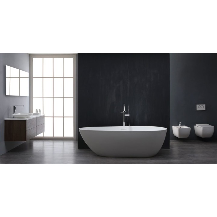Volně stojící vana StoneArt BS-505 bílá 171×85 lesklá