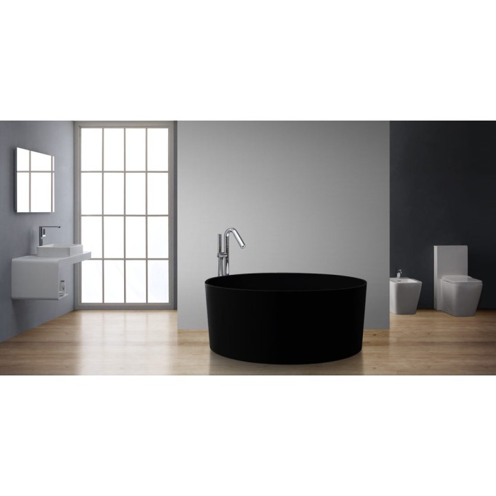 Volně stojící vana StoneArt BS-507 černá 150×150 matná
